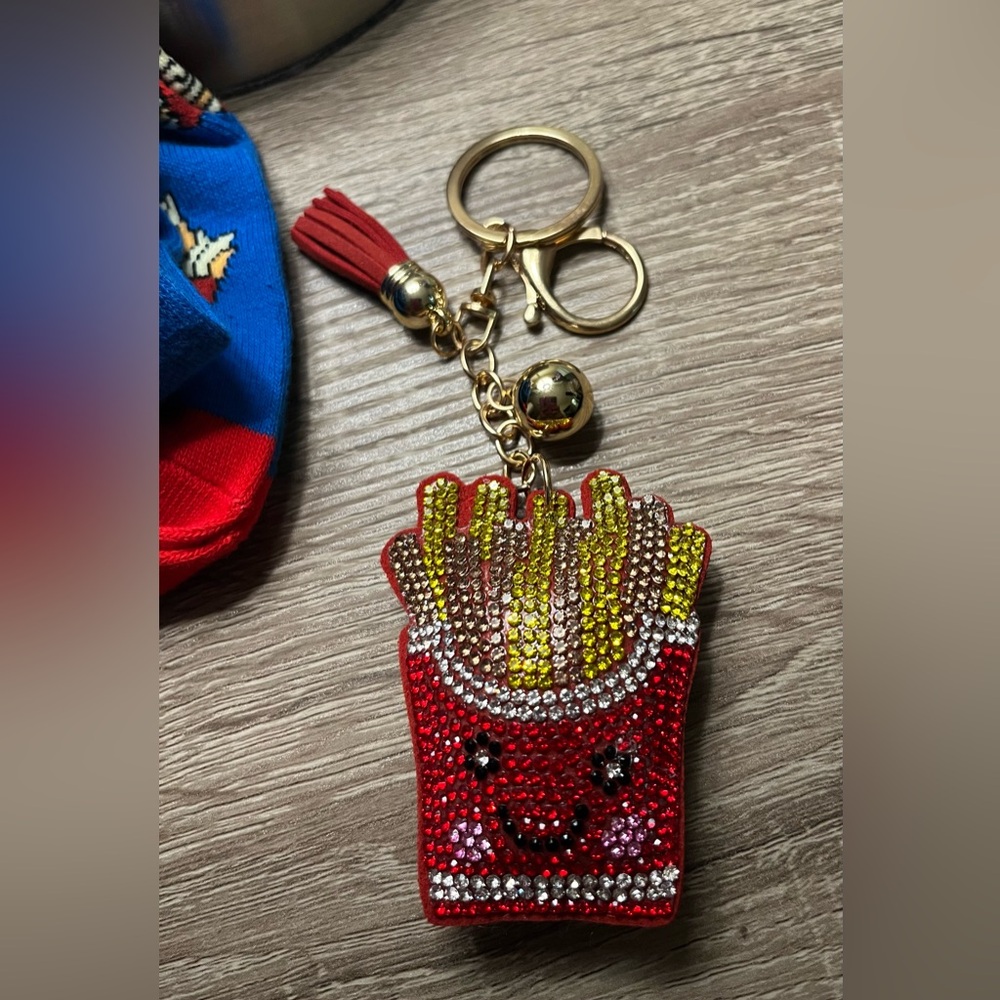 French Fries  Keychain and Socks Set - Picture 2 of 4